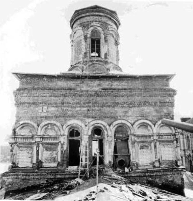 Кровля храма на момент начала восстановления. 1889 год.